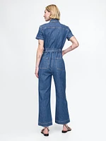 Belted Denim Jumpsuit