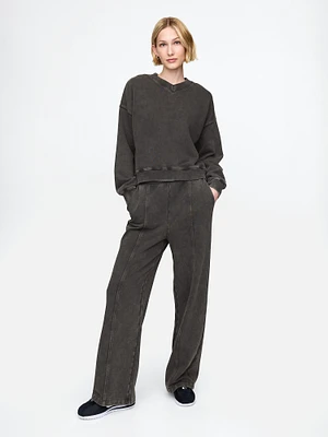 Heavyweight French Terry Seamed Wide-Leg Sweatpants