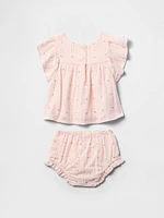 Baby Crinkle Gauze Ruffle Outfit Set