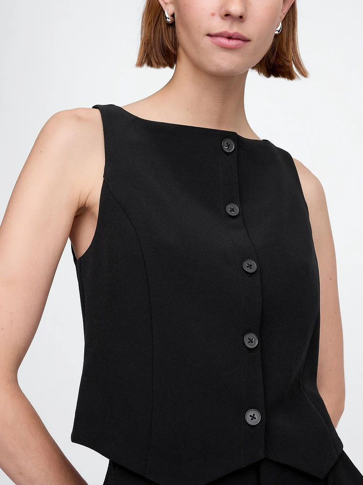 BiStretch Boatneck Crop Vest