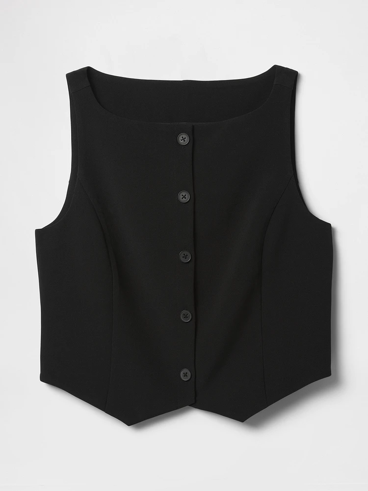 BiStretch Boatneck Crop Vest