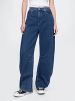 High Rise Knit Horseshoe Jeans