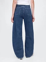 High Rise Knit Horseshoe Jeans