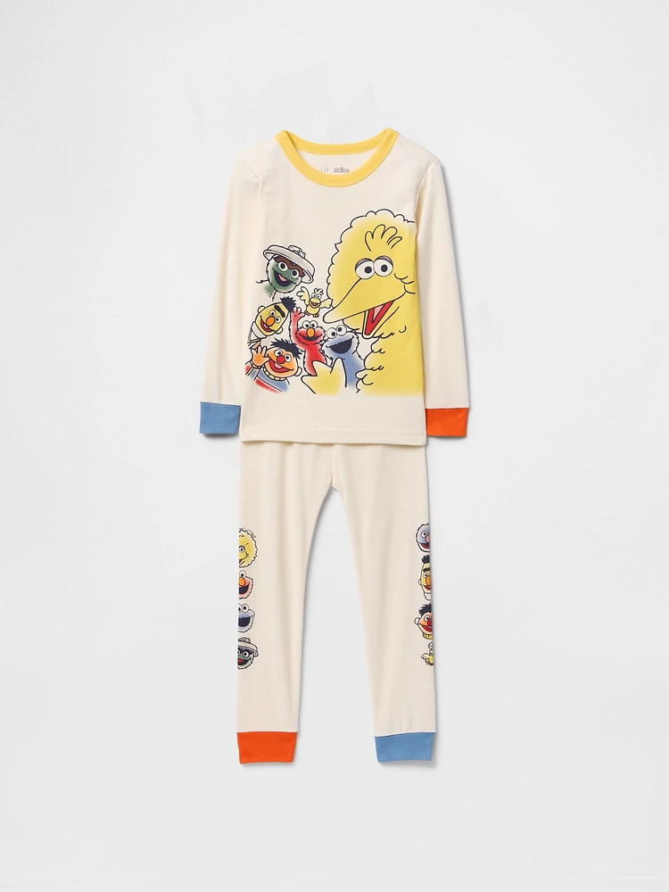 Pyjama en coton biologique brossé Sesame Street pour Bébé et Tout-petit