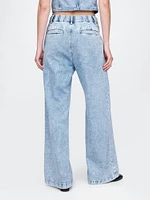 365 High Rise UltraSoft Pleated Denim Trousers