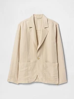 Relaxed Linen-Cotton Blazer
