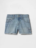 Kids Low Rise Stride Denim Shorts