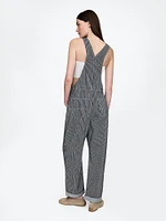 Denim Stripe Loose Overalls