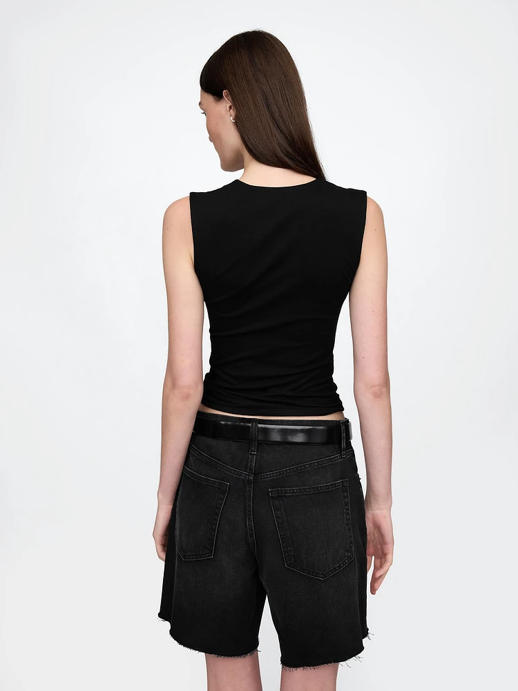 CloseKnit Jersey Square-Neck Top