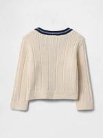 Baby V-Neck Rib Cardigan