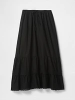 Easy Tiered Eyelet Maxi Skirt