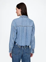 UltraSoft Relaxed Cropped Icon Denim Jacket