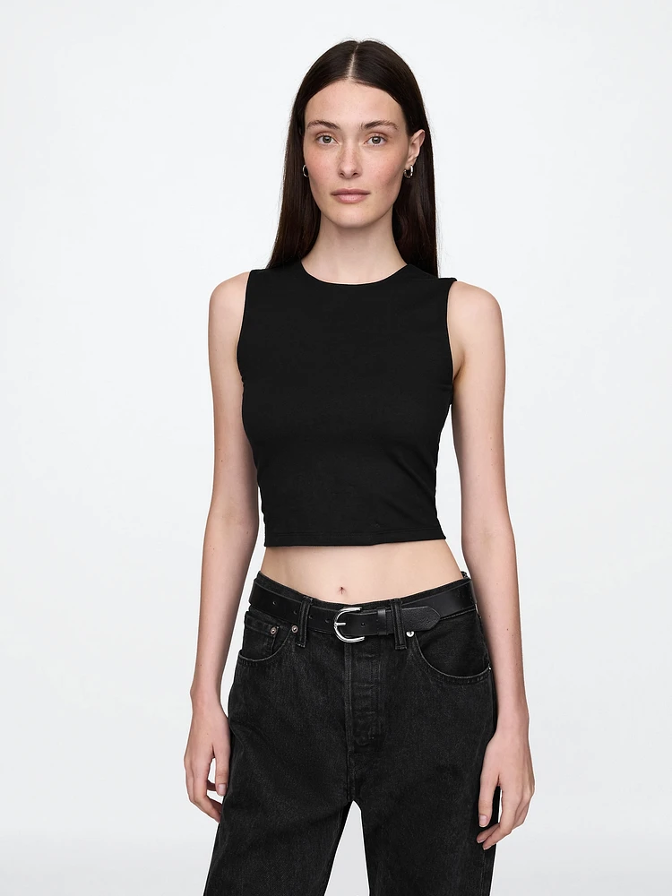 CloseKnit Jersey Cropped Shell Tank Top