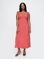 Sweetheart Crepe Maxi Dress