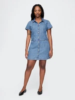 UltraSoft Denim Mini Shift Dress