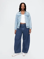 High Rise Knit Horseshoe Jeans