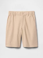 Kids 8" Linen-Cotton Shorts