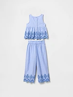 Baby & Toddler Eyelet Poplin Outfit Set
