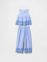 Baby & Toddler Eyelet Poplin Outfit Set