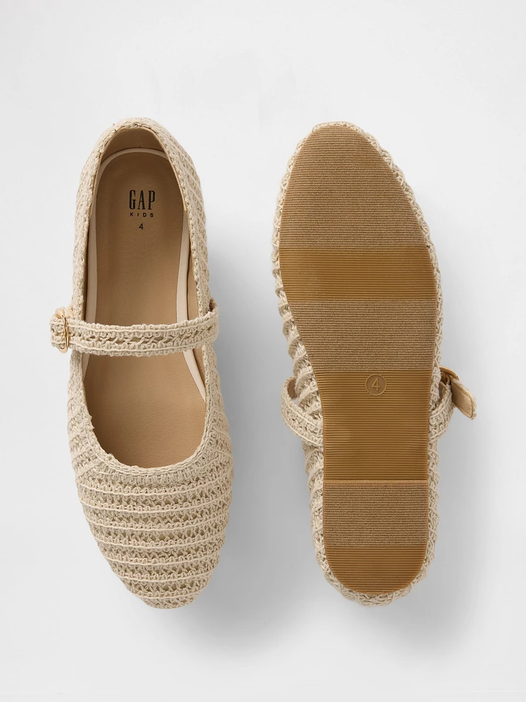 Kids Crochet Mary Jane Flats