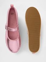 Kids Metallic Mary Jane Espadrilles