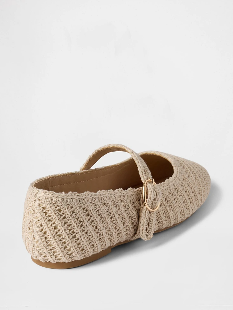 Kids Crochet Mary Jane Flats