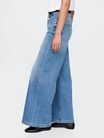 Sky High Rise Stride Wide-Leg Jeans