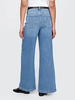 Sky High Rise Stride Wide-Leg Jeans