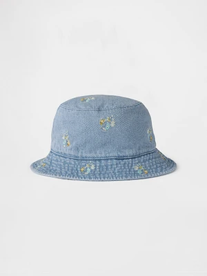 Baby & Toddler Floral Denim Bucket Hat