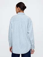 Denim Stripe Big Shirt