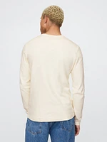 Double-Knit Henley T-Shirt