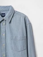 Denim Stripe Big Shirt