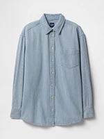 Denim Stripe Big Shirt