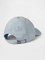 Pinstripe Denim Baseball Hat