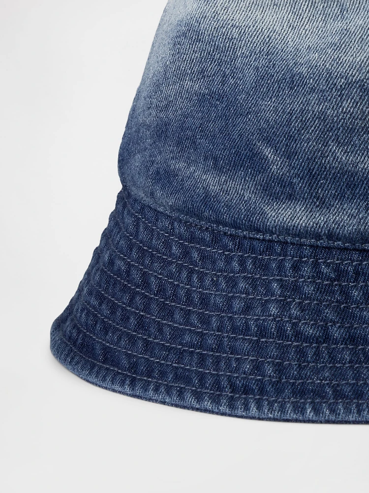 Chapeau cloche en denim ombré
