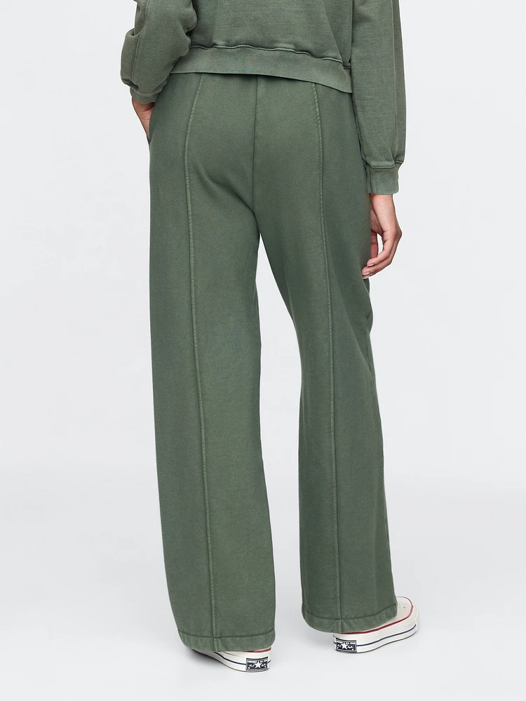 Heavyweight French Terry Seamed Wide-Leg Sweatpants