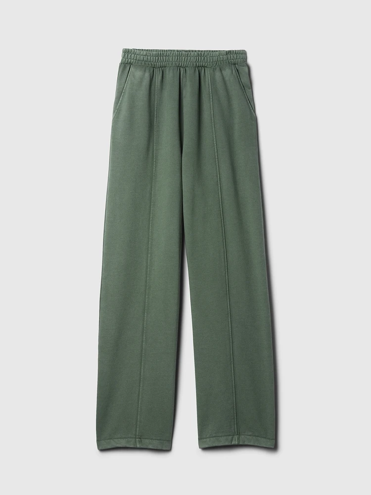 Heavyweight French Terry Seamed Wide-Leg Sweatpants