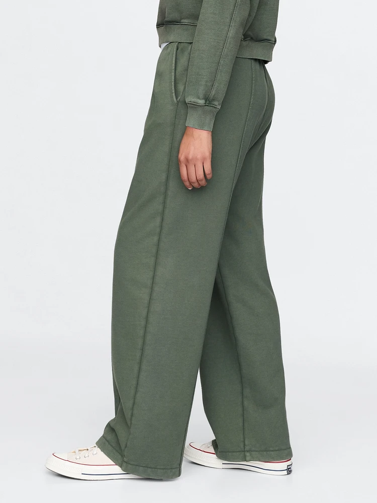 Heavyweight French Terry Seamed Wide-Leg Sweatpants