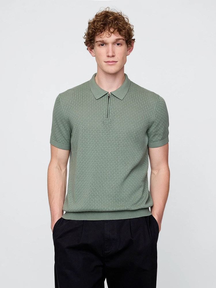 Crochet Polo Shirt