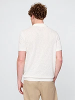 Crochet Polo Shirt Shirt