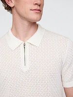 Crochet Polo Shirt Shirt