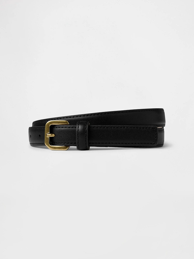 Slim Vegan Leather Belt