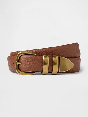 Vegan Leather Pebble Belt