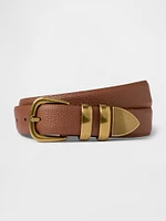 Vegan Leather Pebble Belt