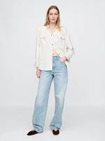 UltraSoft Denim Western Shirt Jacket