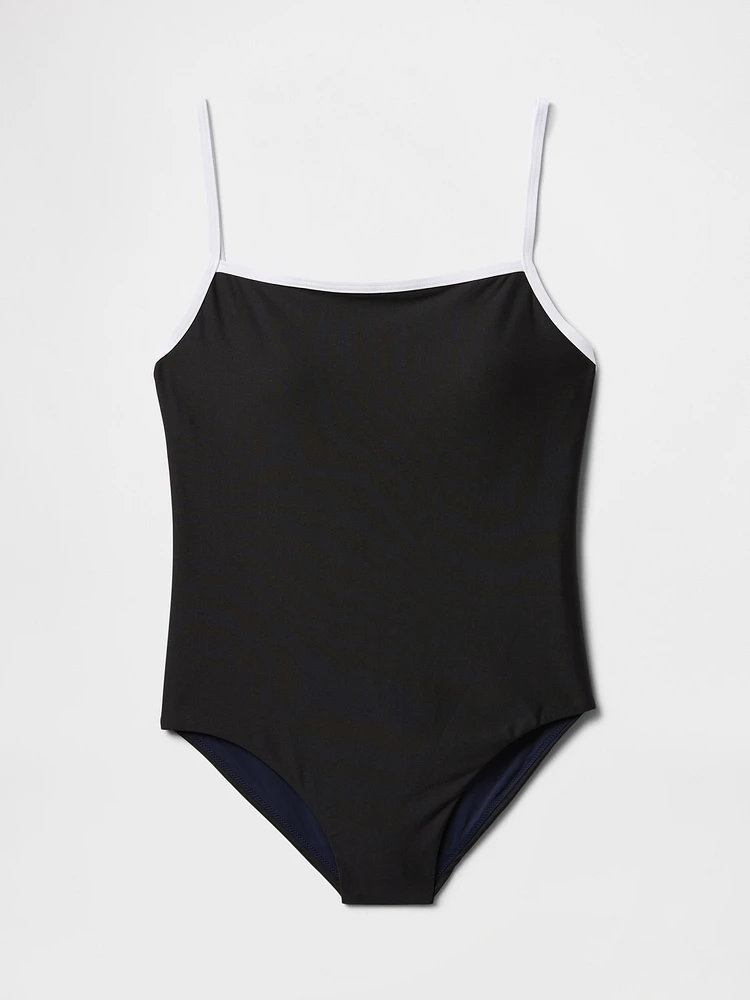 Square-Neck One-Piece Swimsuit