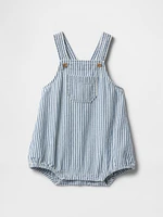 Baby Denim Stripe Bubble Overalls