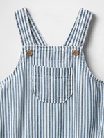 Baby Denim Stripe Bubble Overalls