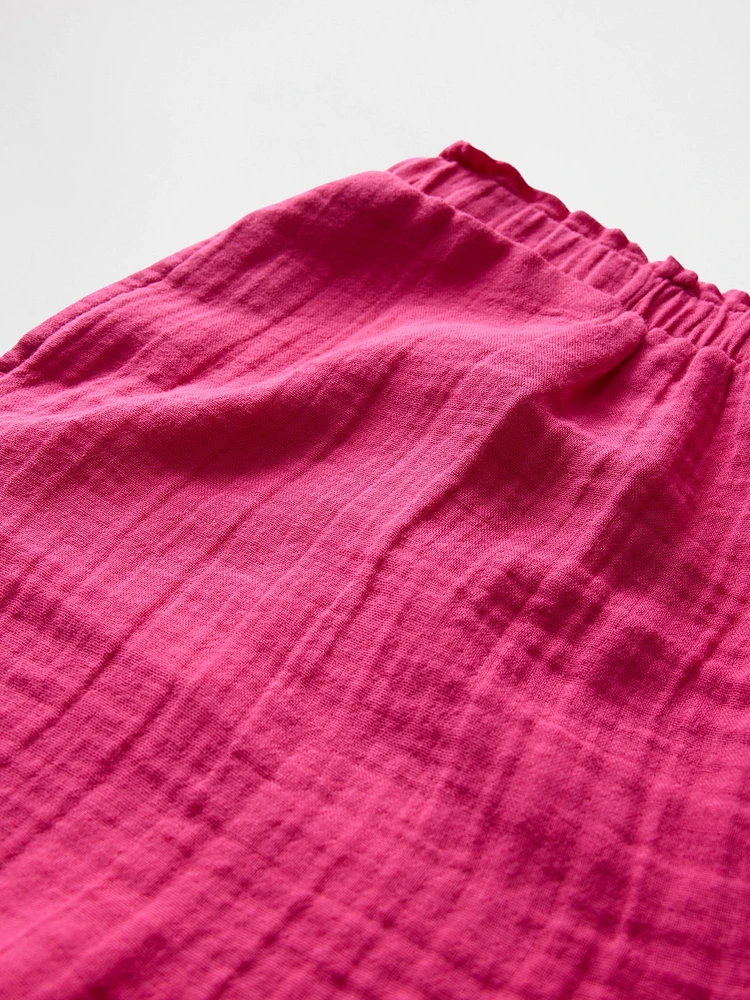 Kids Crinkle Gauze Easy Shorts