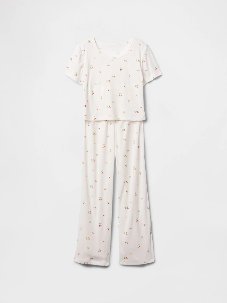Kids Recycled Pointelle PJ Set
